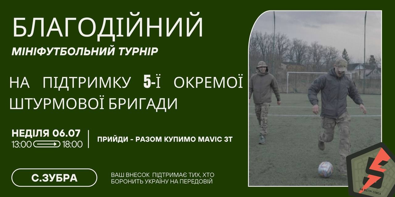 Благодійний мініфутбольний турнір